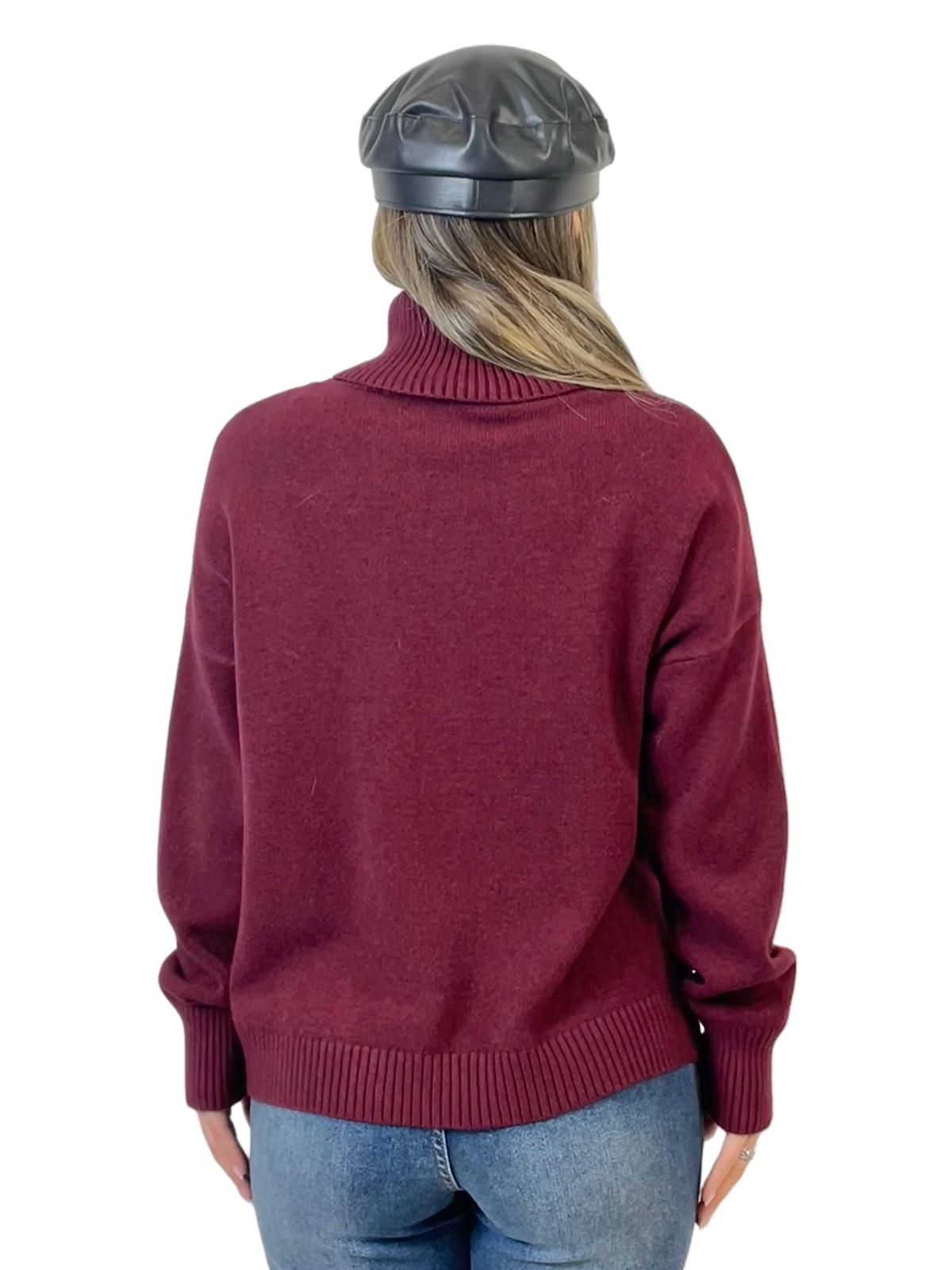 ACCADEMIA 20 PULLOVER CON TASCHE BORDEAUX