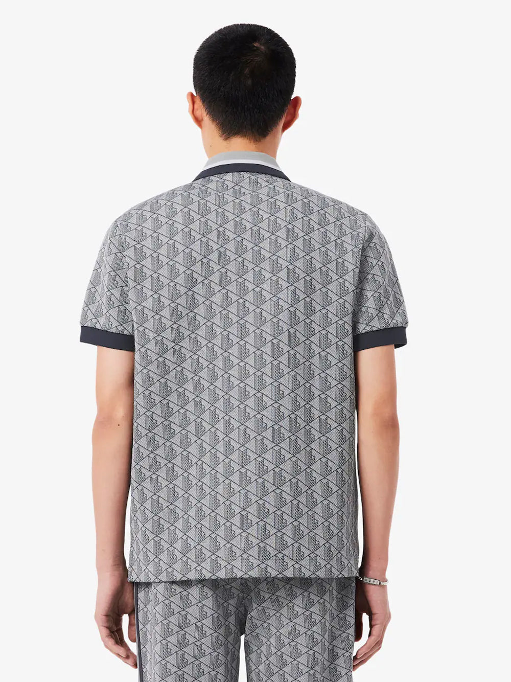 LACOSTE POLO MONOGRAM DH1417 00 41 GRIGIA