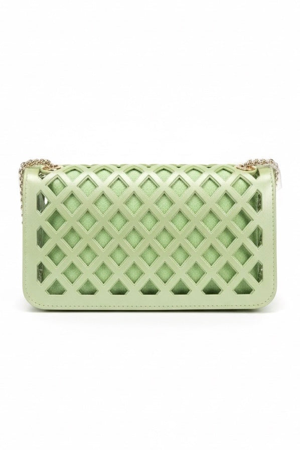 MARC ELLIS FLAT BASKET SOFT GREEN/LIGHT GOLD
