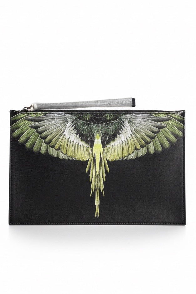 COUNTY OF MILAN BY MARCELO BURLON POCHETTE COMAS260336 BLACK/YELLOW WINGS