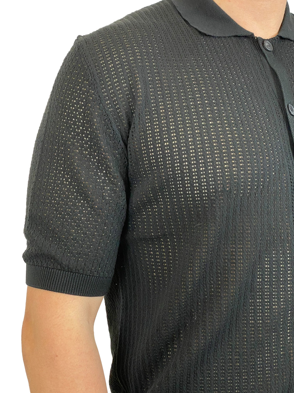 PRIME POLO TRAFORATA GE174 NERA