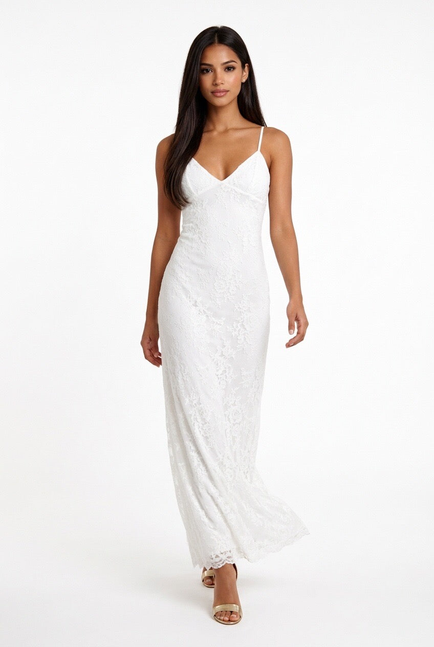 KOSTUMN ABITO IN PIZZO KE26129 BIANCO