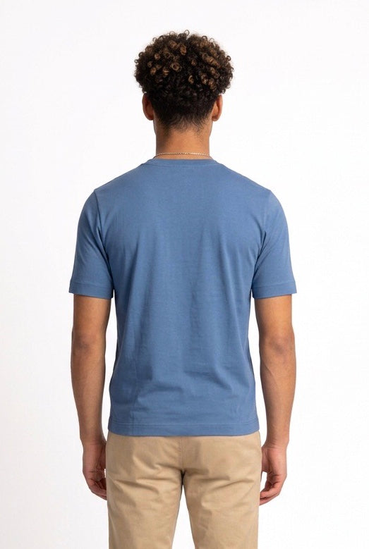 DIKTAT T-SHIRT COTONE SUPIMA DK87103 INDACO