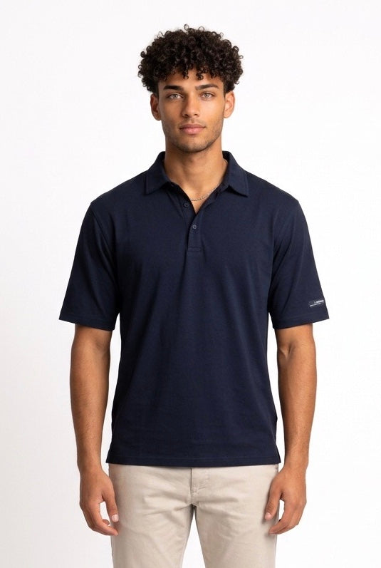 HESKIMO POLO NO IRON SILK HE1410010 BLU