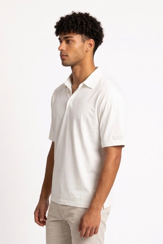 HESKIMO POLO NO IRON SILK HE1410010 BIANCA