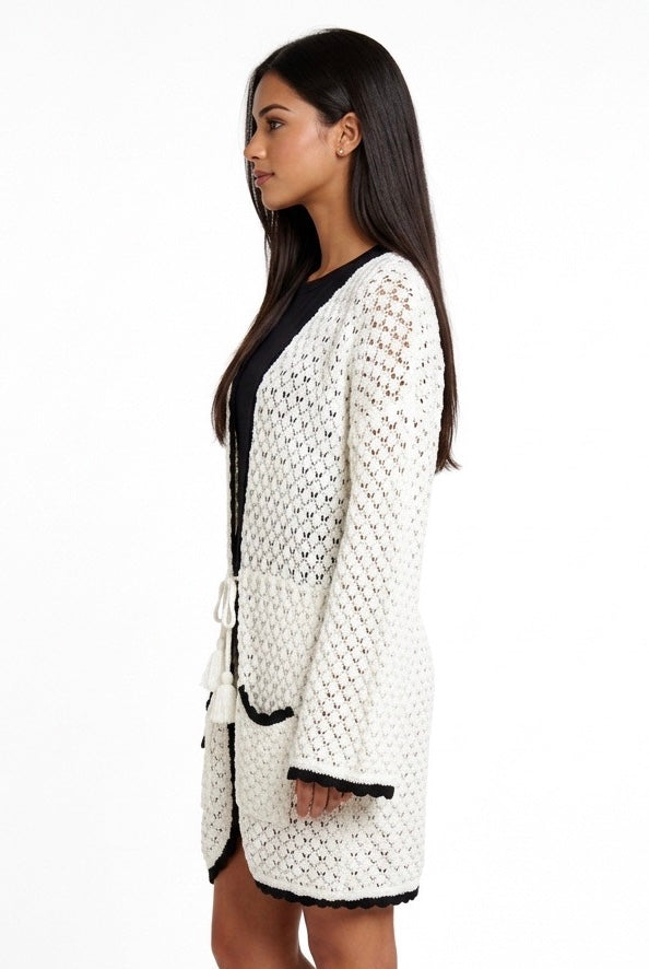 AKEP CARDIGAN GBKD13252 BIANCO