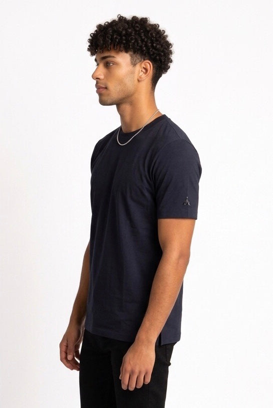 HESKIMO T-SHIRT OXFORD LOGO BRACCIO HE841005 BLUE