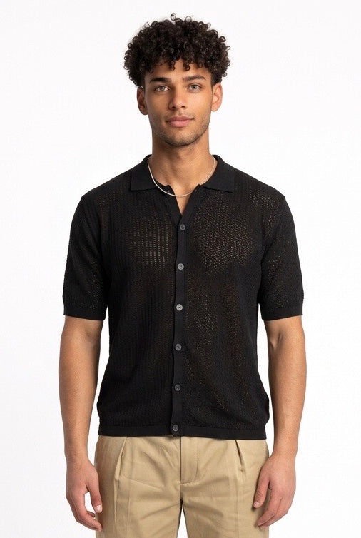 PRIME POLO TRAFORATA GE174 NERA