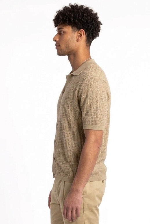 PRIME POLO TRAFORATA GE174 BEIGE