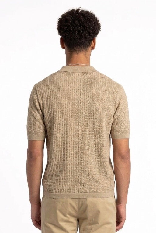 PRIME POLO TRAFORATA GE174 BEIGE