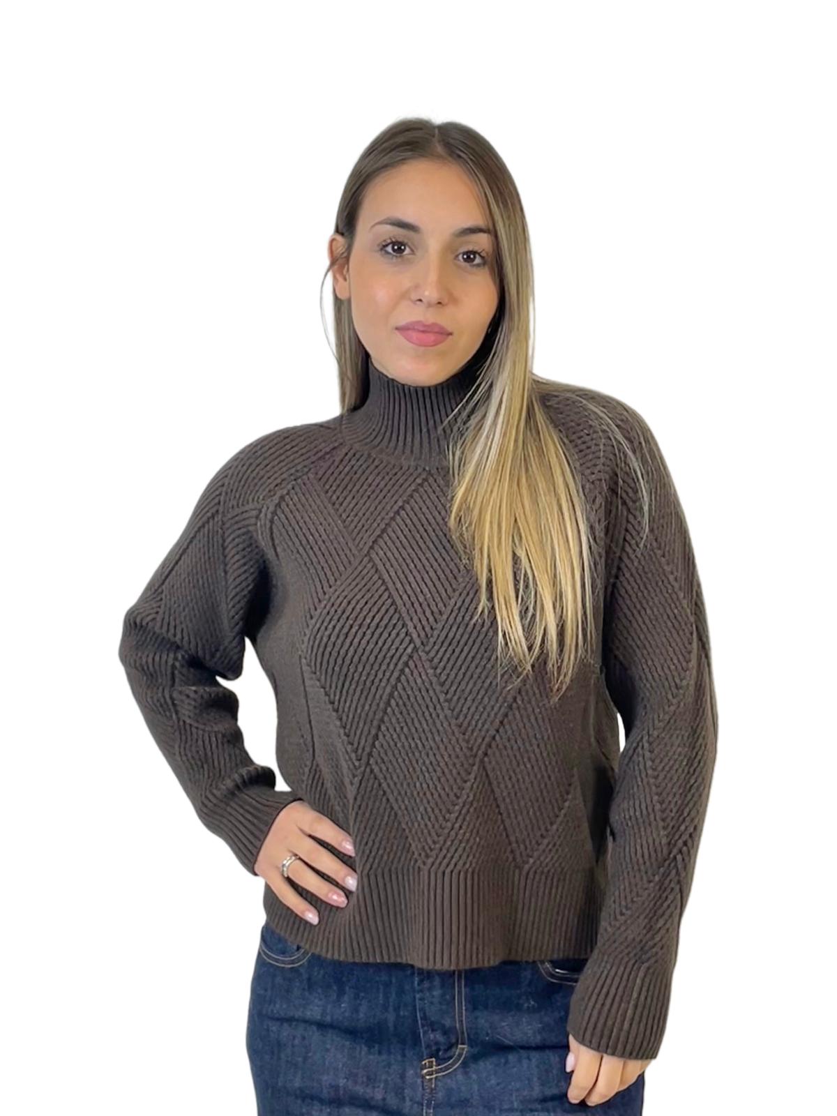 ACCADEMIA 20 PULLOVER TRECCIA MARRONE