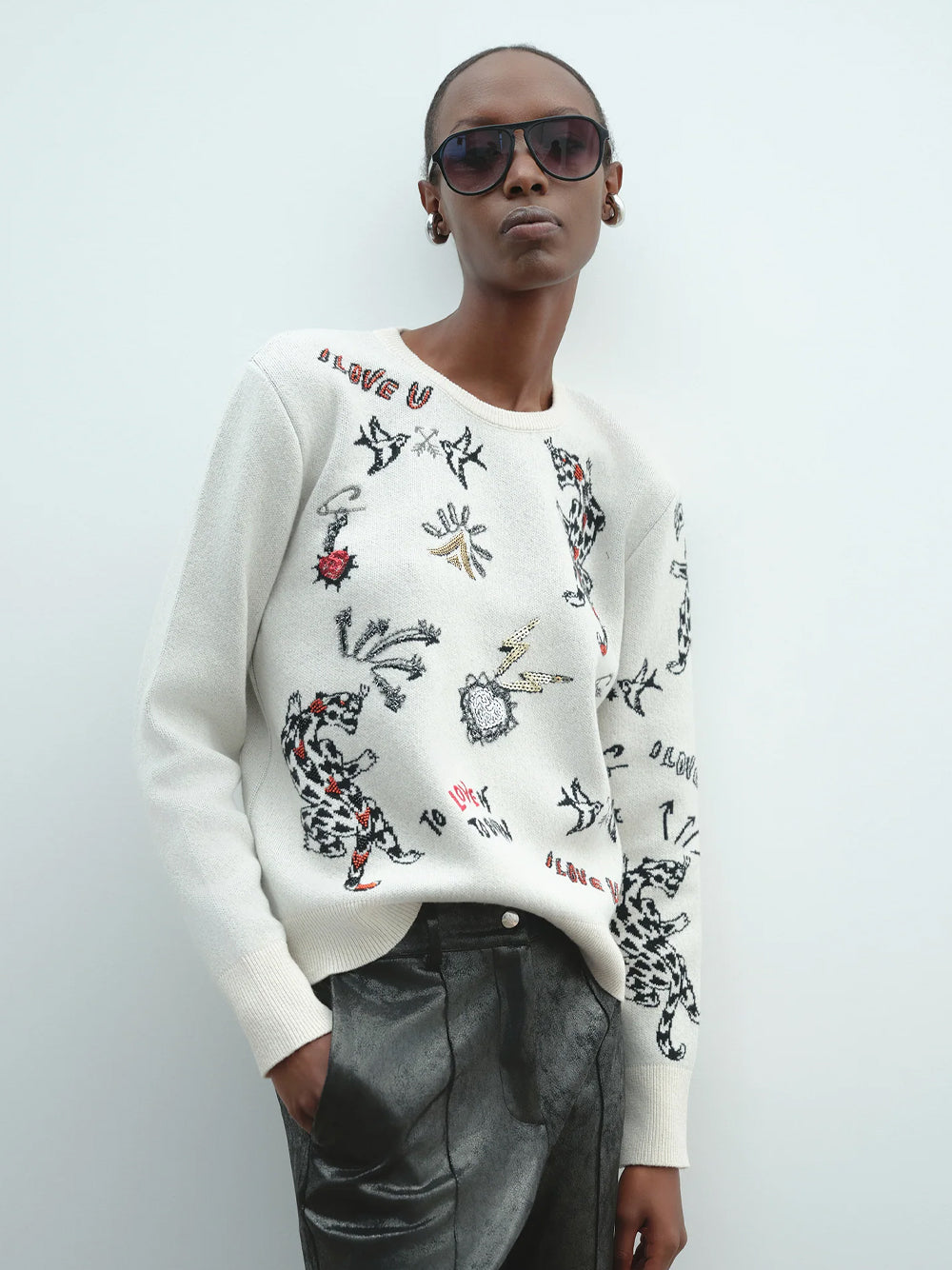 AKEP GIROCOLLO CON RICAMI MGKD11095