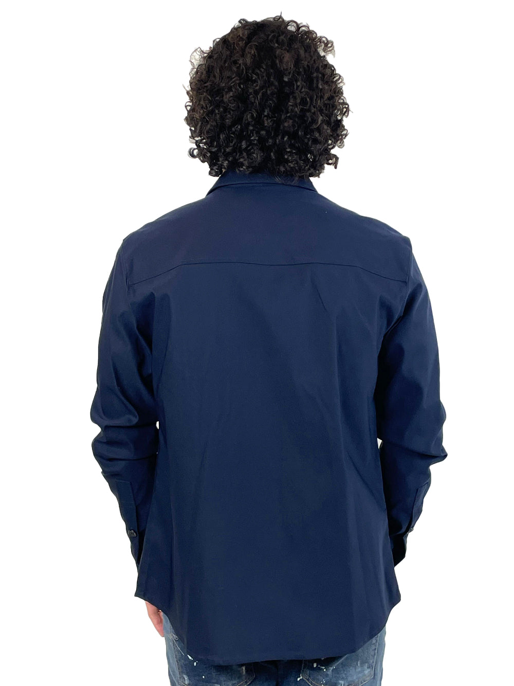 YES LONDON CAMICIA FRESCO LANA XCM7211 BLU