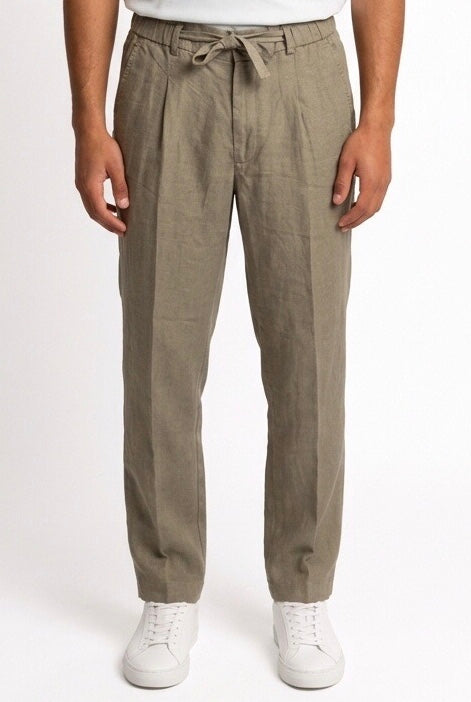SEINSE PANTALONE LINO PSE1527SS VERDE