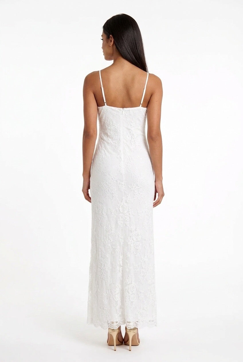 KOSTUMN ABITO IN PIZZO KE26129 BIANCO