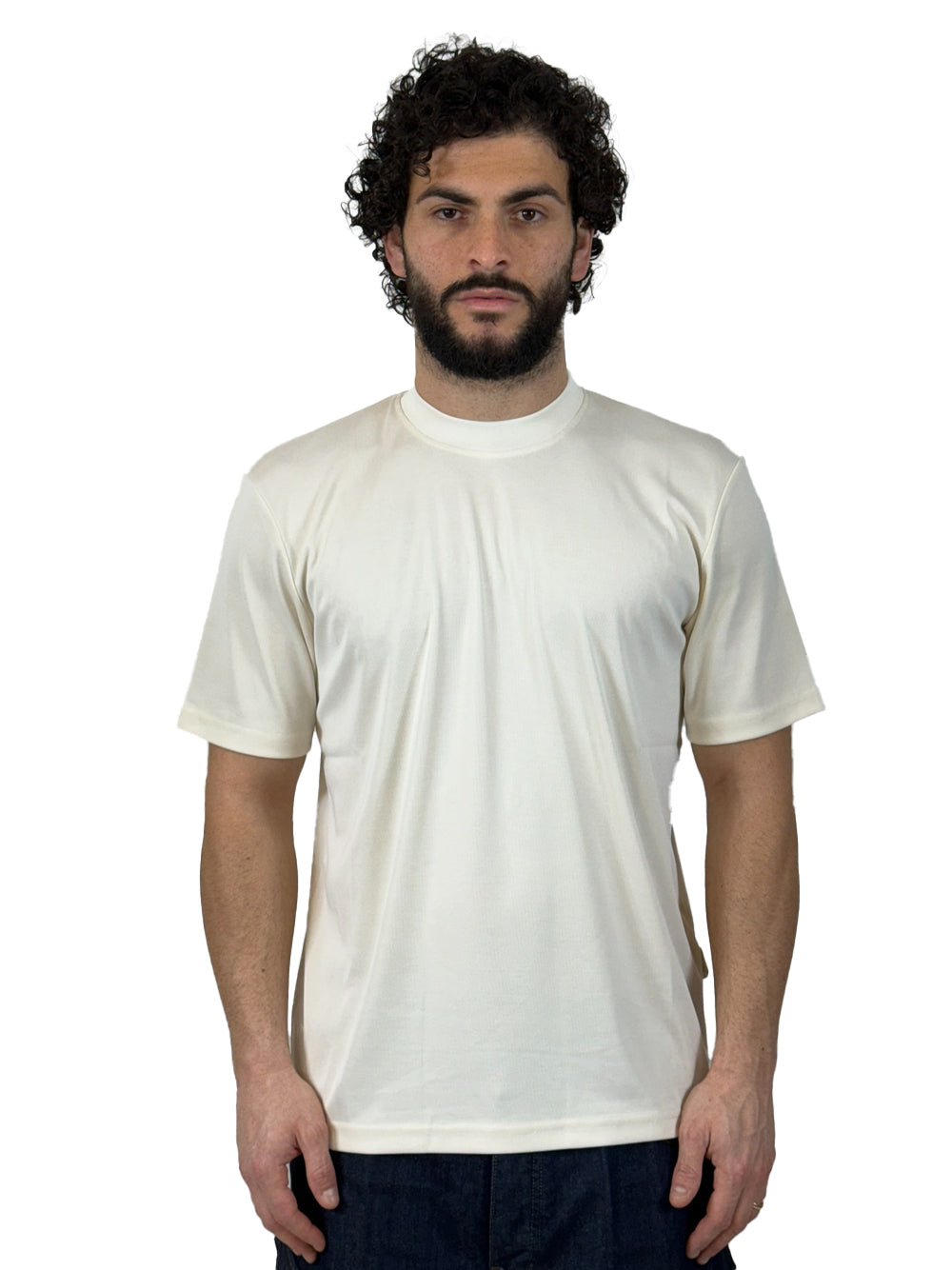 YES LONDON T SHIRT VISCOSA XM4264 PANNA