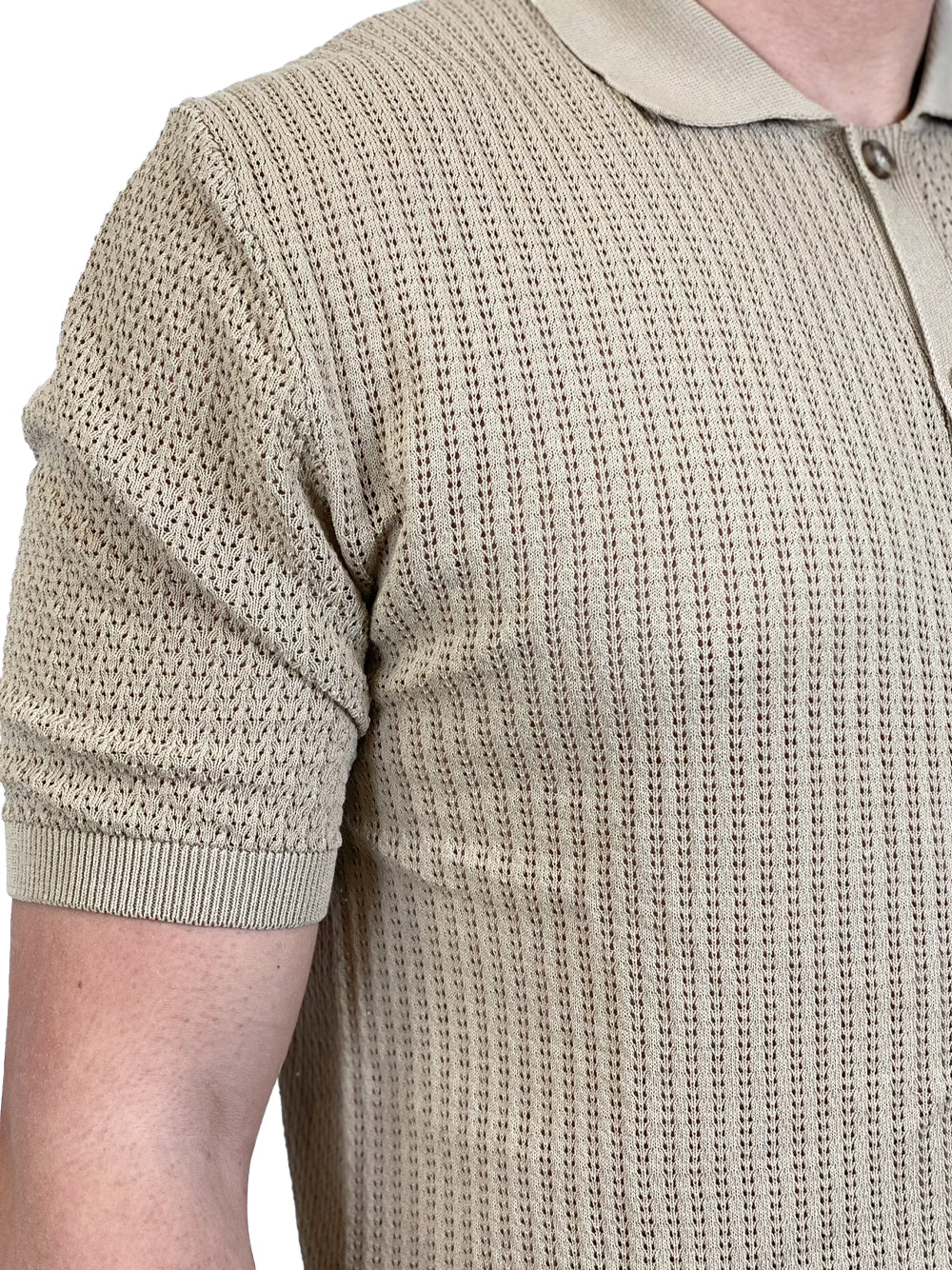PRIME POLO TRAFORATA GE174 BEIGE