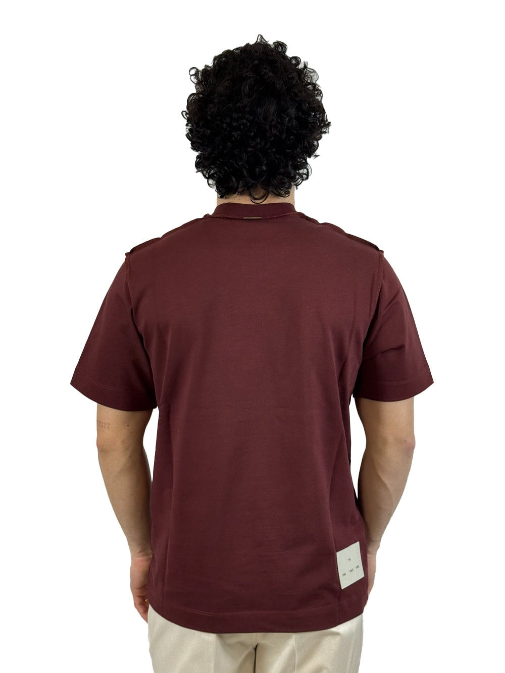 YES LONDON T SHIRT TAGLIO ROVESCIO XM4271 BORDEAUX