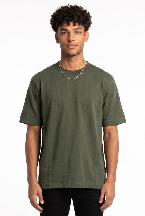 YES LONDON T SHIRT BASIC XM4293 MILITARE