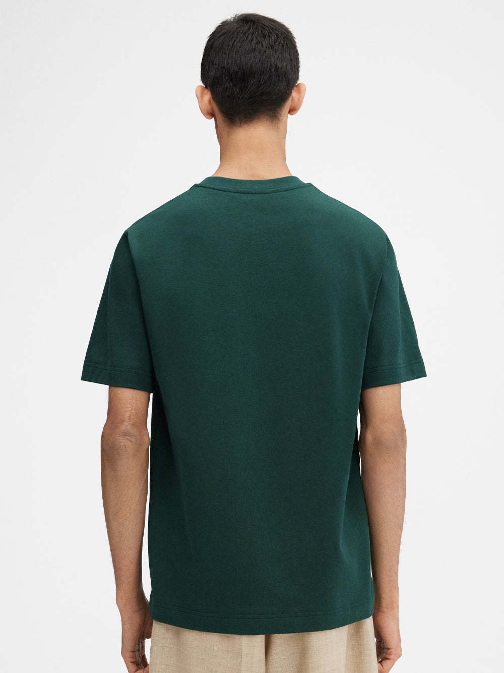 JACQUEMUS LE TSHIRT GROS GRAIN DARK GREEN