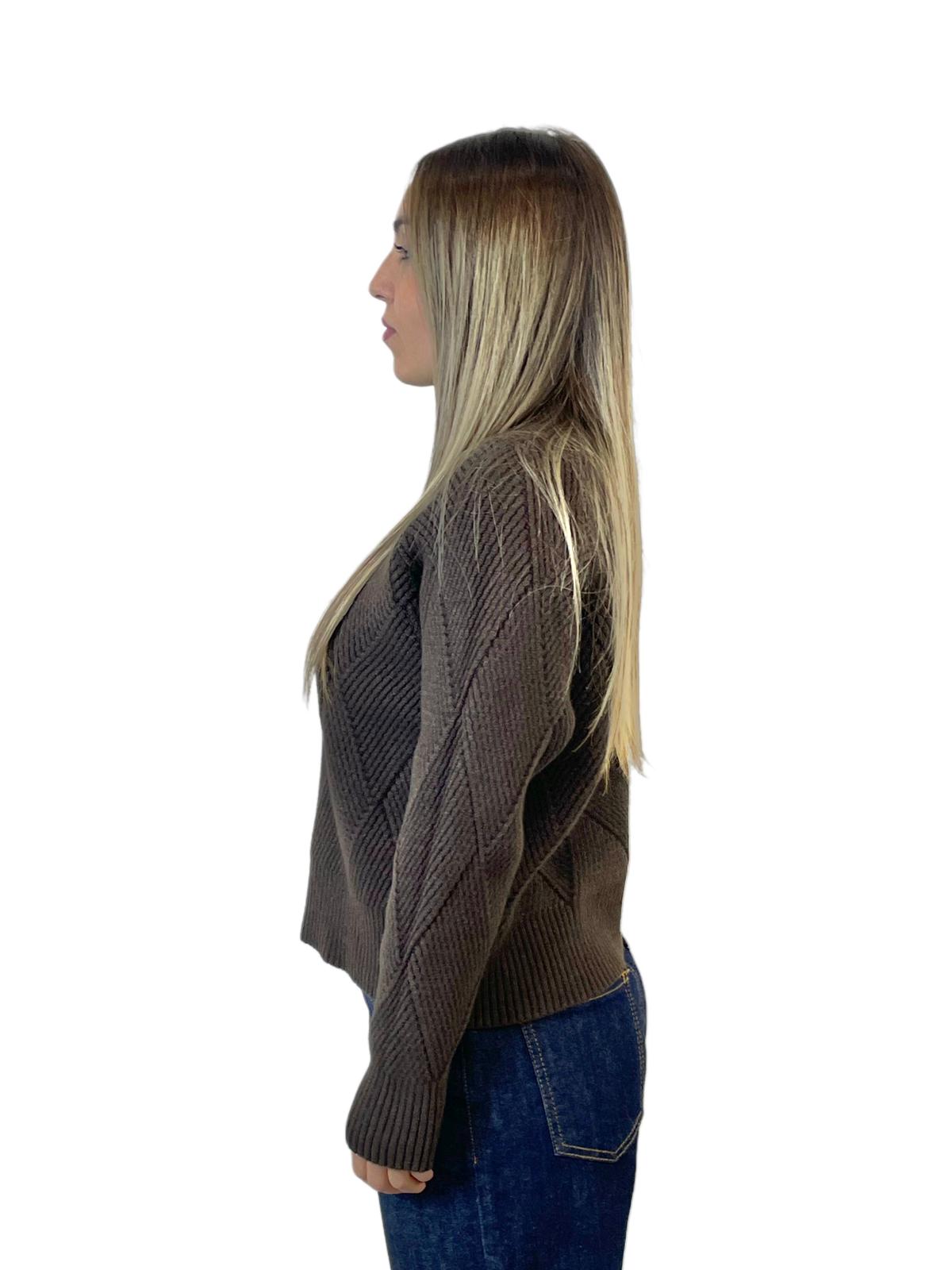 ACCADEMIA 20 PULLOVER TRECCIA MARRONE