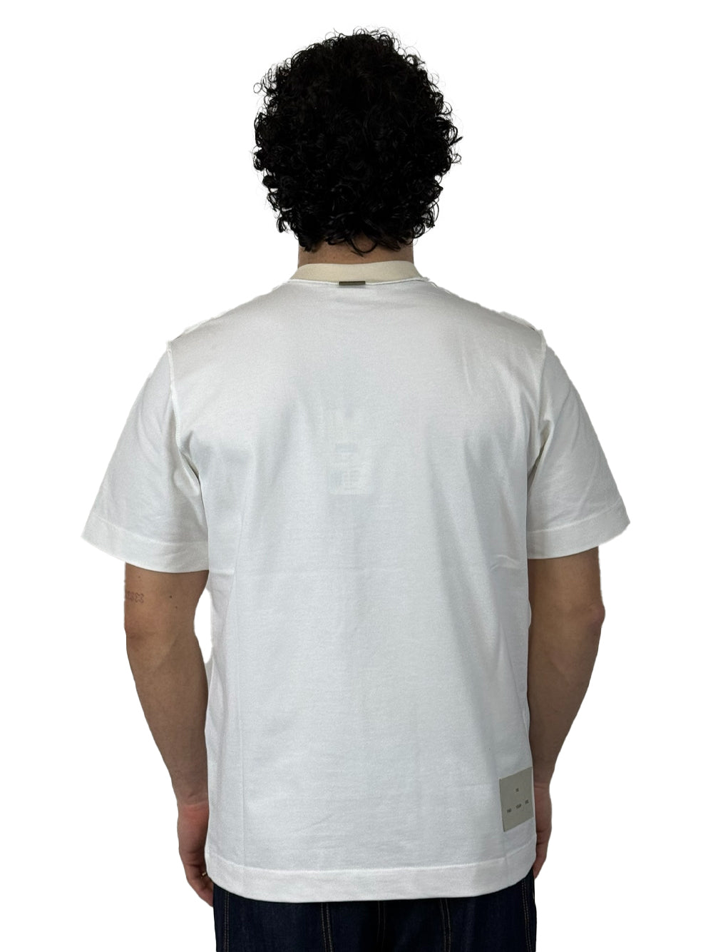 YES LONDON T SHIRT TAGLIO ROVESCIO XM4271 BIANCA