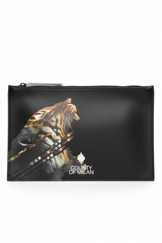 COUNTY OF MILAN BY MARCELO BURLON POCHETTE COMAS260337 BLACK/TIGER