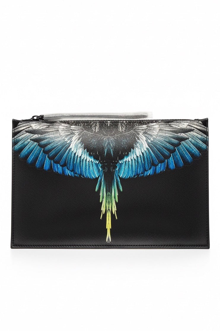 COUNTY OF MILAN BY MARCELO BURLON POCHETTE COMAS260335 BLACK/ROYAL WINGS