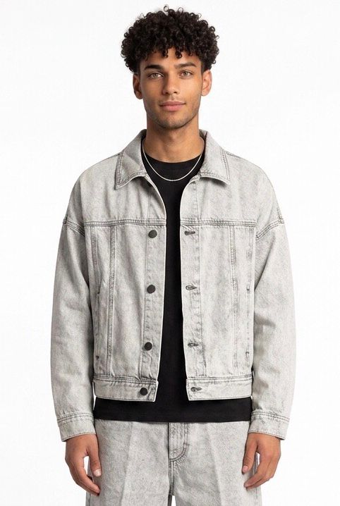 PRIME GIACCA IN DENIM GE123 GRIGIA