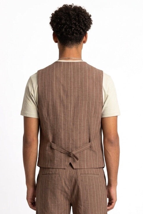 SEINSE GILET GLE1107SS MARRONE