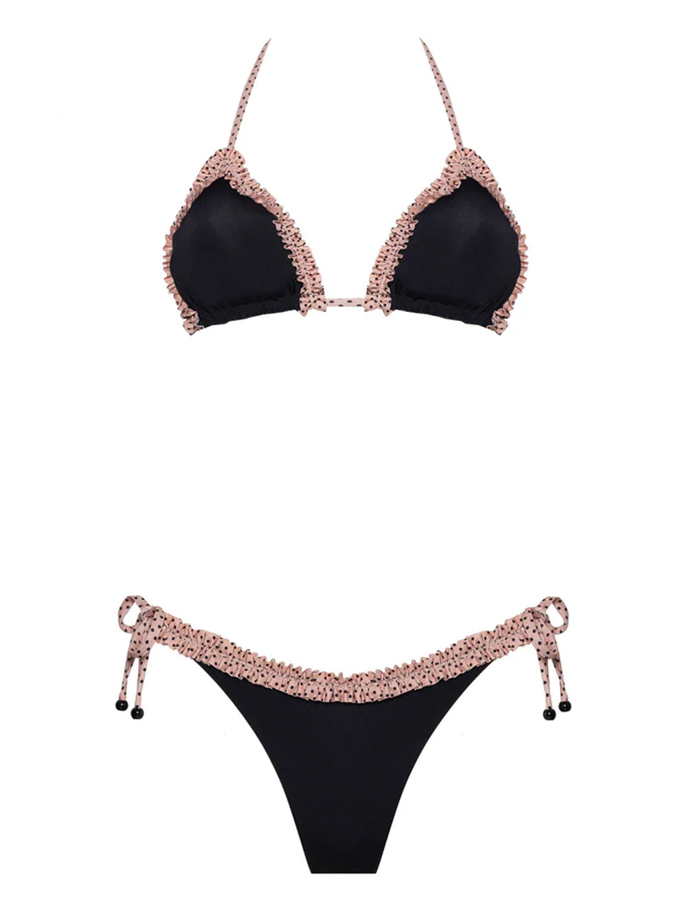 SAND BIKINI LOUISE BLACK POIS