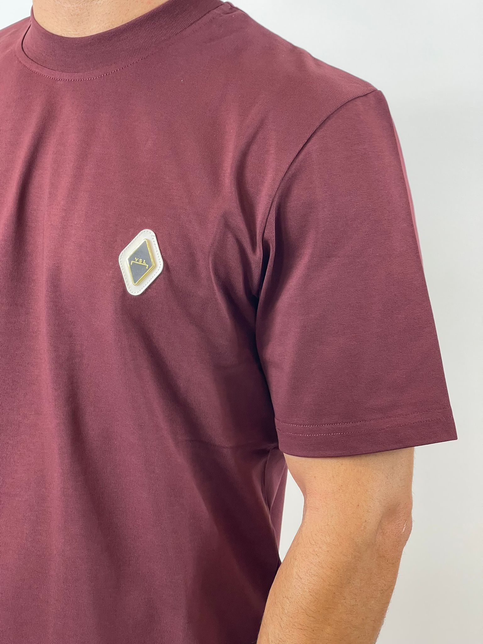 YES LONDON T-SHIRT BORDEAUX XM4218