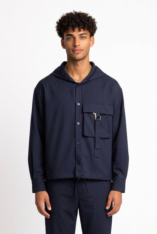 DARK LABEL GIACCA GESSATA DRKG651 BLU