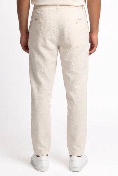 SEINSE PANTALONE LINO PSE1527SS BIANCO