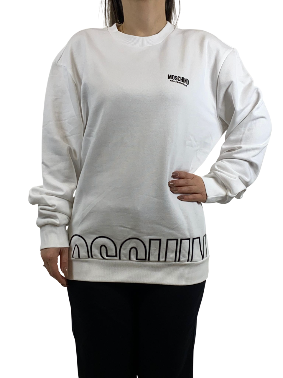 MOSCHINO FELPA V1A1711 4319 1001 BIANCA