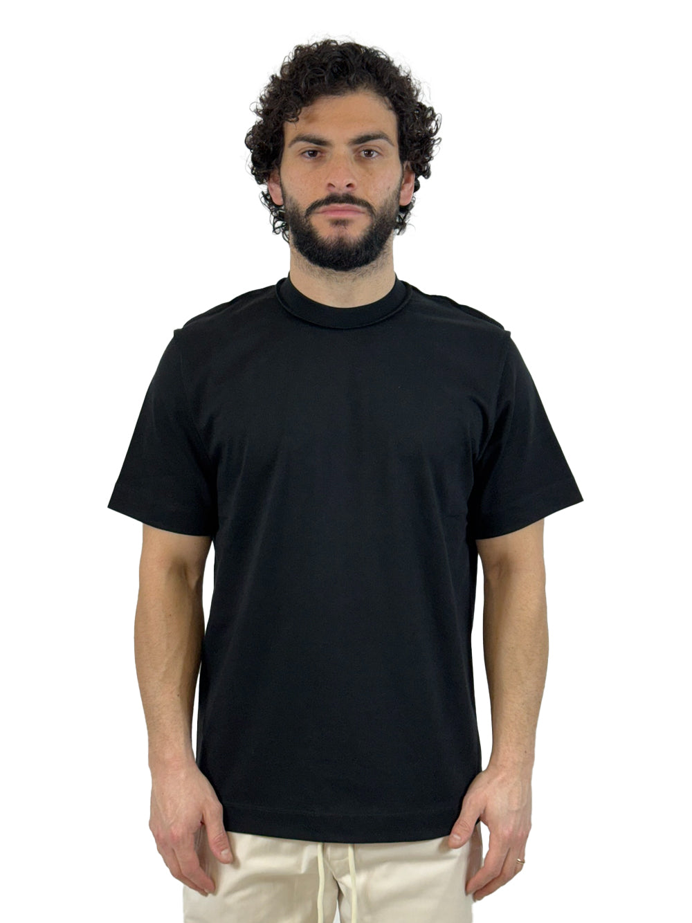 YES LONDON T SHIRT TAGLIO ROVESCIO XM4271 NERA