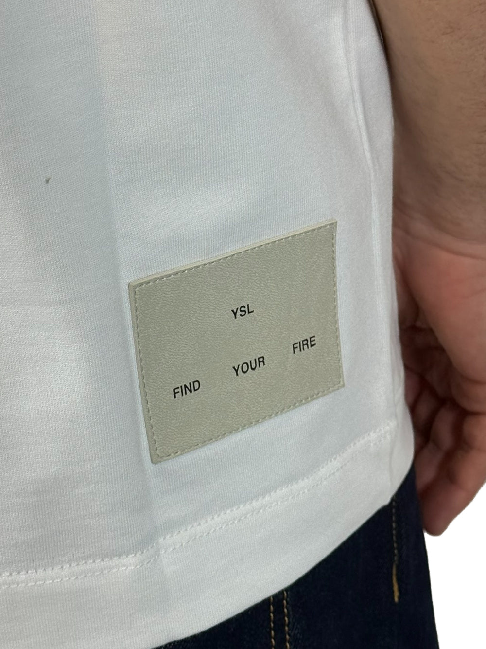YES LONDON T SHIRT TAGLIO ROVESCIO XM4271 BIANCA