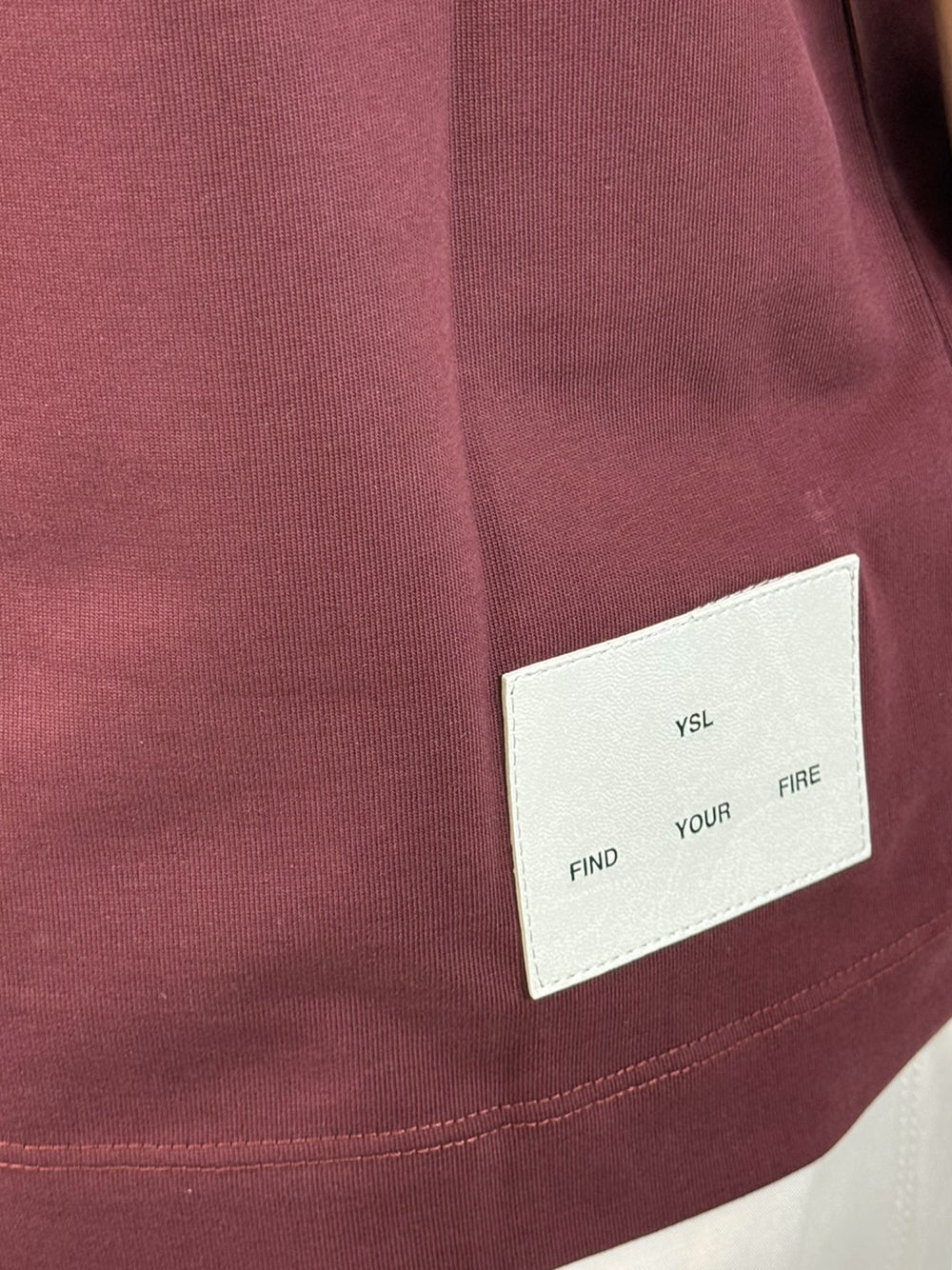 YES LONDON T SHIRT TAGLIO ROVESCIO XM4271 BORDEAUX