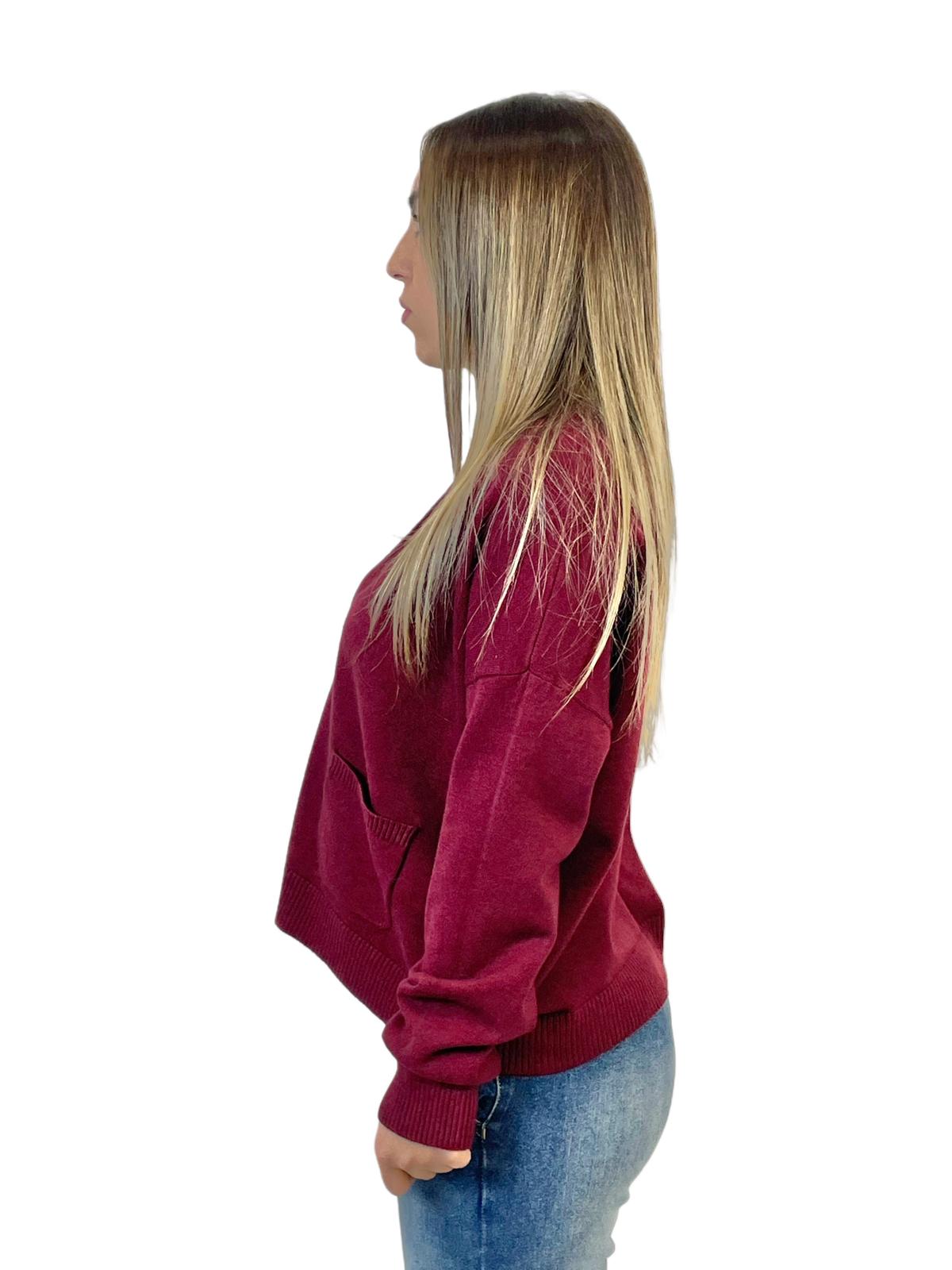 ACCADEMIA 20 CARDIGAN BORDEAUX
