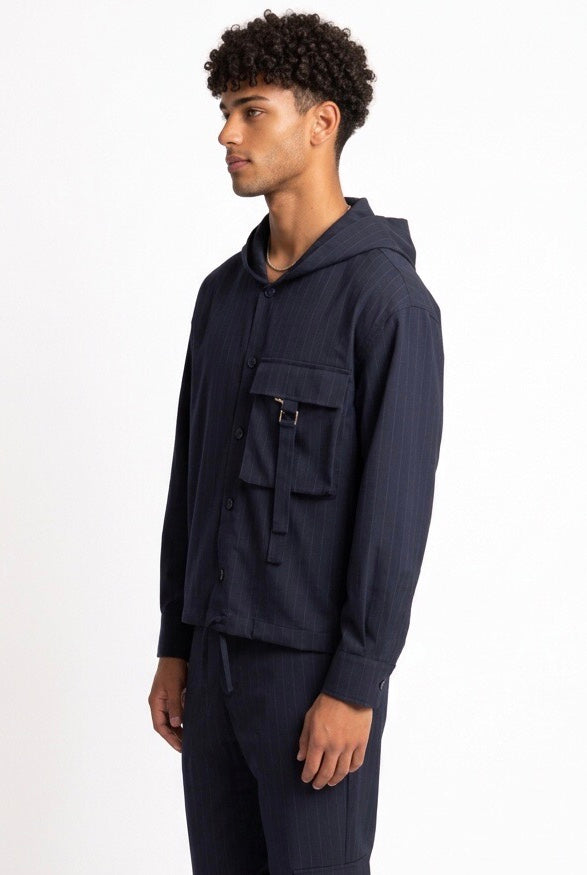 DARK LABEL GIACCA GESSATA DRKG651 BLU