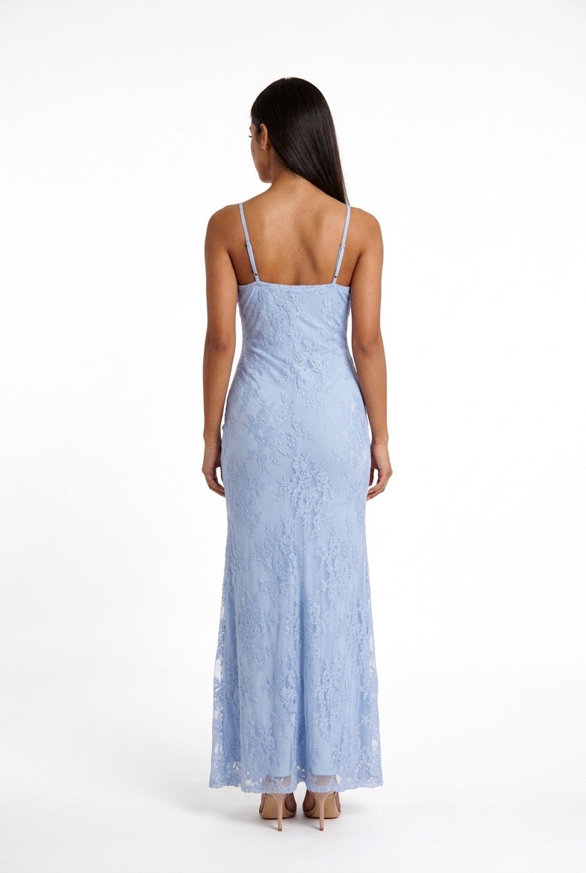 KOSTUMN ABITO IN PIZZO KE26129 AZZURRO