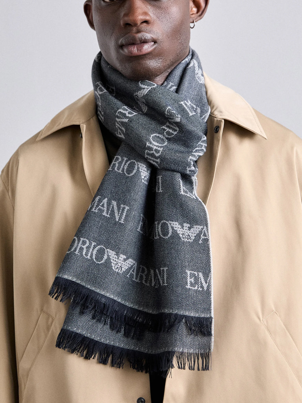 ARMANI SCIARPA EM004238 AF215410 NAVY BLUE FANCY