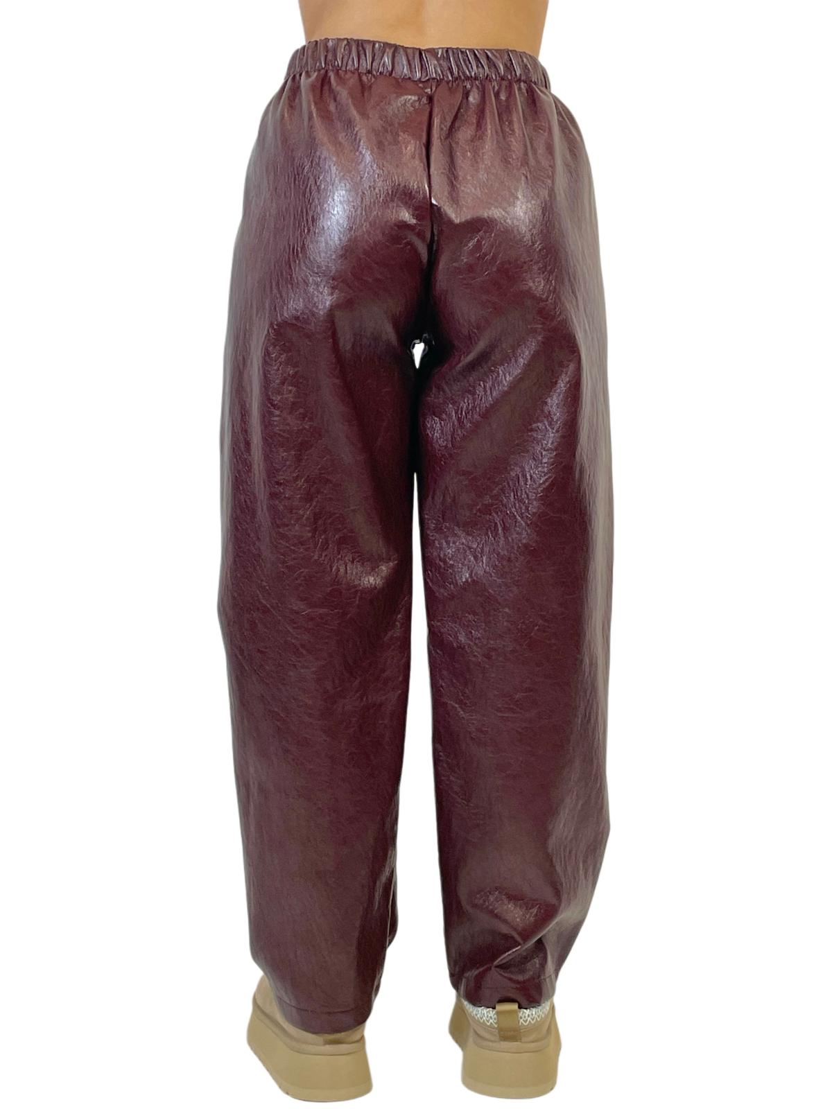 ACCADEMIA 20 PANTALONE ECO-PELLE BORDEAUX