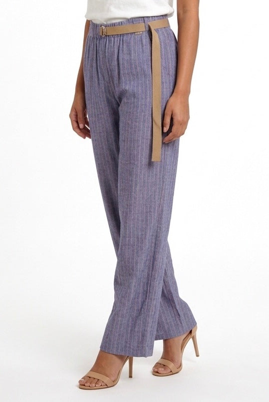 MARKUP PANTALONE IN LINO MW1650101 RIGATO