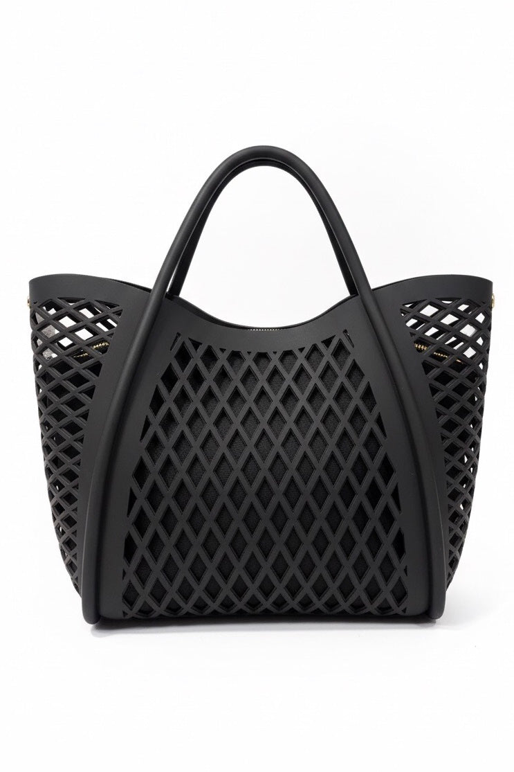 MARC ELLIS FLAT BASKET M BLACK/LIGHT GOLD