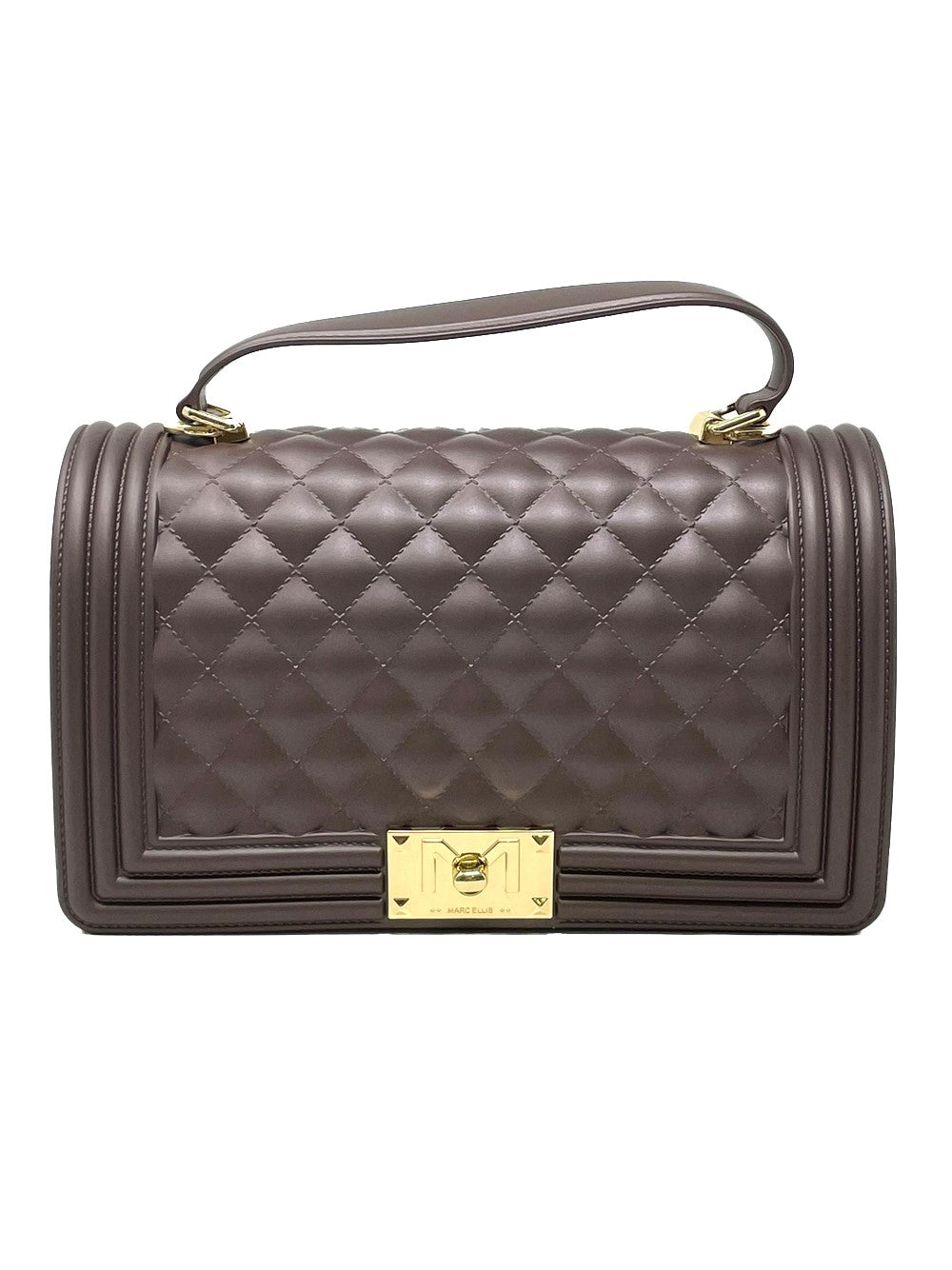 MARC ELLIS SQUARE M COCOA/LIGHT GOLD